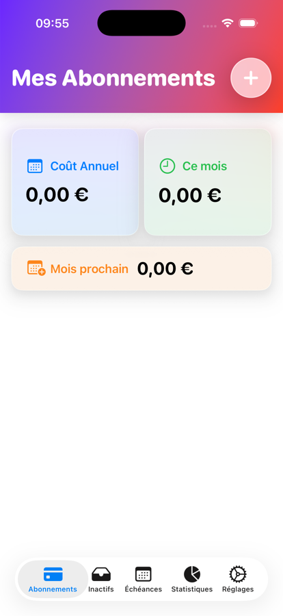 Tableau de bord MyAbon+ sur iPhone